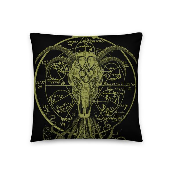 OCCULT GOTH CTHULU WITCH GOAT Basic Pillow - Image 4