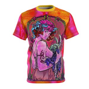 Art Nouveau Shirt Macabre Mucha Psychedelic Pot Joint Smoke DMT Tye Dye Tee