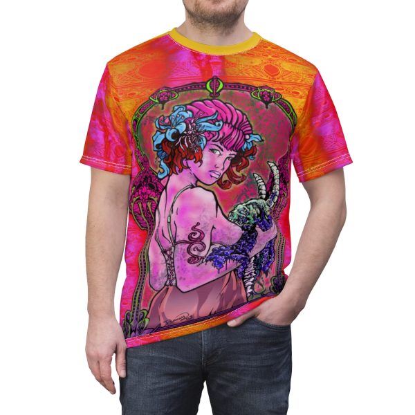 Art Nouveau Shirt Macabre Mucha Psychedelic Pot Joint Smoke DMT Tye Dye Tee - Image 5