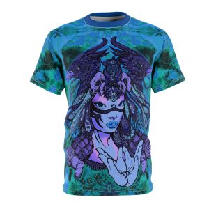 Blue Avian Bird Tribe Psychedelic Reiki Peledian Smoke DMT Tye Dye Tee