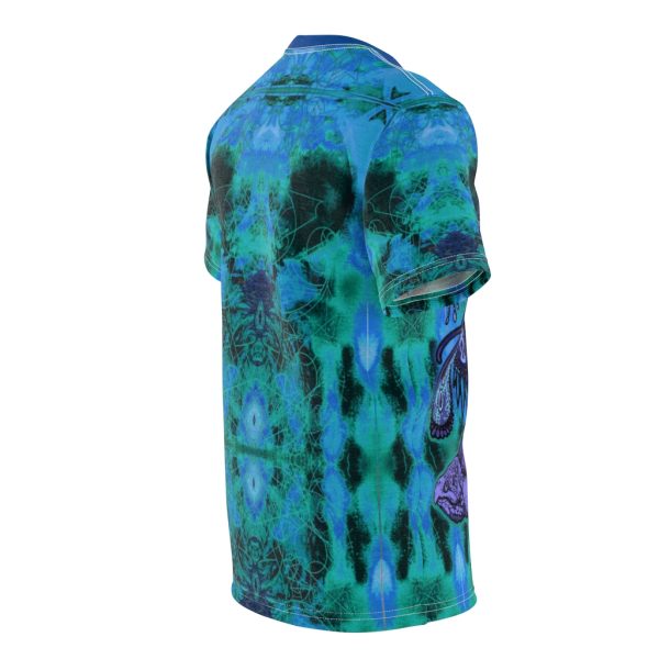 Blue Avian Bird Tribe Psychedelic Reiki Peledian Smoke DMT Tye Dye Tee - Image 3