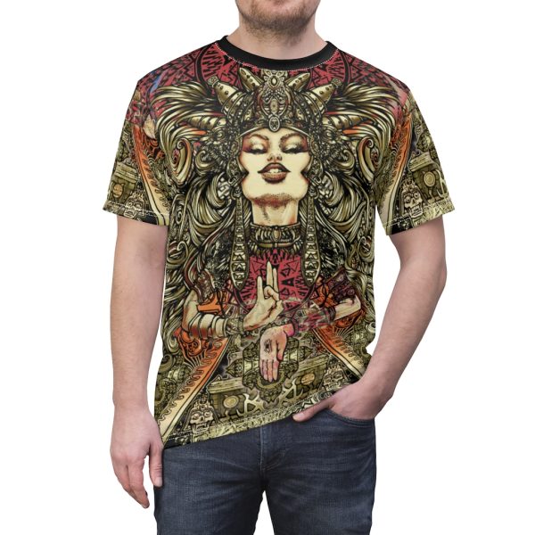 Aztec Godess Mazotech  Xochiquetzal Supernatural all over print Tee - Image 5