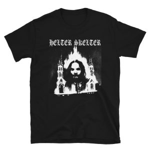 Black Metal Church Burner Charlie Manson Helter Sketlter T-shirt