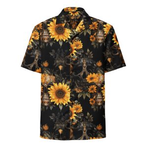 Tony Montana Floral Scull button up shirt