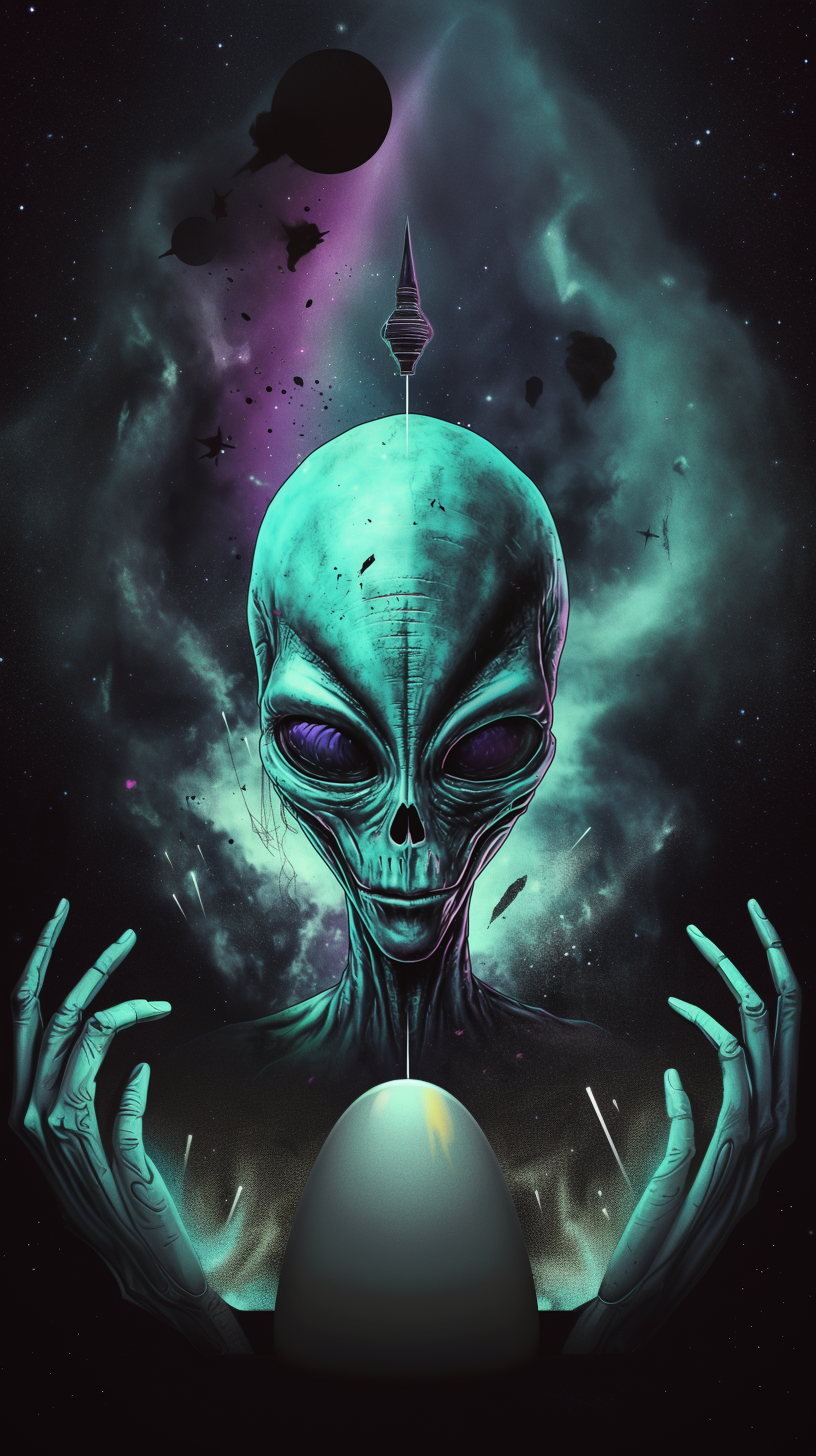 UFO Alien CLose Encounter Hoodie for Trippy Festival Freaks - Image 3